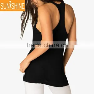 2017 Women Yoga Fitness Shirt Wholesale Dry Fit Shirts Loose Custom Fitted Tops thumbnail-1