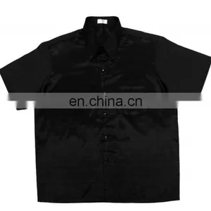 Lofbaz Men Casual Camp Work Everyday Button Down Plain Short Sleeve Shirts thumbnail-4