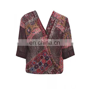 New Fashion Women Clothing Long Sleeve Customized Women Rayon Blouse thumbnail-6