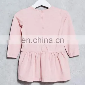 Latest Children Dress Designs Graphic Heart Printed Front Child Dress Wholesale Baby Clothes thumbnail-5