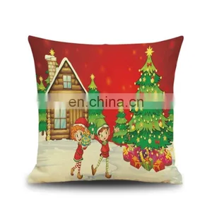 Cheap Christmas Decorative Led Sofa Linen Cushion Throw Pillow Covers thumbnail-1