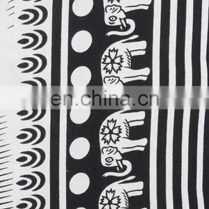 Indian Elephant Mandala Cotton Handmade Tapestry, Hippy Wall Hanging, Indian Bohemian Tapestry, Gypsy Bed Cover, Queen Bed Sheet thumbnail-2