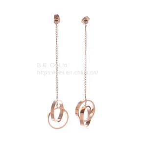 2017 HK Show Simple Design Gold CZ Earring Jewelry (E6901) thumbnail-2