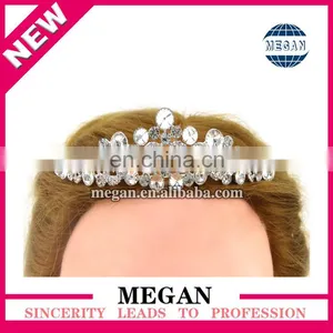 Wholesale Princess Design Hair Accessories Luxury Rhinestone Bridal Crown Wedding Tiara thumbnail-1