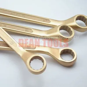 Spark Proof Offset Wrench ,box End Double Two Sides Ring Spanner Aluminum Bronze Beryllium Bronze Safety Sparkless thumbnail-2