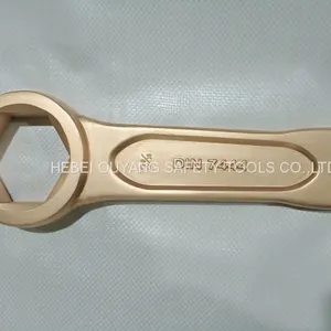 Non-sparking Tools Slogging Wrench Spanner Ring End ATEX Tools Be-Cu thumbnail-3