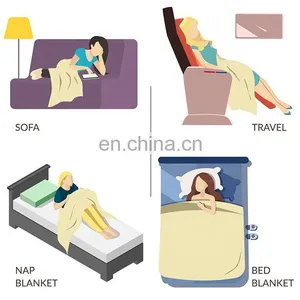 Wholesale 100% Polyester Lightweight Double Sided Flannel Fleece Blanket For Adult thumbnail-6
