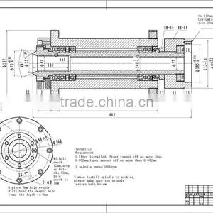 CK 0630 A2-4 Cnc Belt Driven Lathe Spindle for Cnc Lathe Machine and Cnc Tunring Machine thumbnail-1
