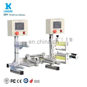 New Design Rotational Speed 0-500Rpm/Min Semi-Automatic Double Film Winding Machine Roll Of Film For Ultrasonic Welding Machine thumbnail-3
