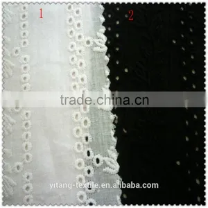 Black Big Flower Embroidered Fabric thumbnail-3