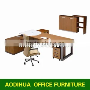 2015# Teak Wood Executive Office Desk With Square Legs KF-A03 thumbnail-1