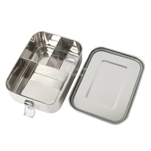Wholesale Stainless Steel Rectangle Food Storage Containers Leak Proof Lunch Box With Lid thumbnail-3