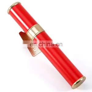 80g Antique Silver Brass Metal Embossed Flower Pattern Customized Logo Travel Cigar Tube thumbnail-2