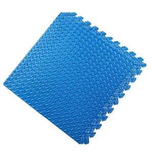 100*100cm Leaf Surface Yoga Puzzle Mat 2CM Thick Interlocking Foam Puzzle Exercise Mat Non-toxic EVA Foam Interlocking Floor Tiles for Gym thumbnail-1