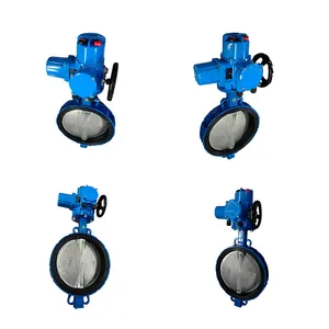 DN200 Motorized Soft Seal Wafer Butterfly Valve thumbnail-1