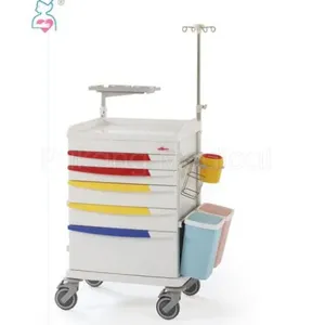 F-45 Medical Hospital Trolley New Design ABS Hospital Crash Cart Emergency Resuscitation Trolley thumbnail-1