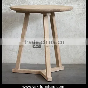 CT-122 Suite Balcony Oak Wood Side Table thumbnail-1