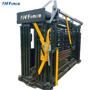 JH Fence Heavy Duty Galvanized Steel Cattle Crush With Weighing Scale-Eco-Friendly Rodent Proof Waterproof for Farm/Ranch Use thumbnail-1