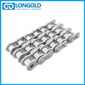 LONGOLD Triple-Strand Stainless Steel Conveyor Chains, Series A, Made in China, Complete Models thumbnail-1