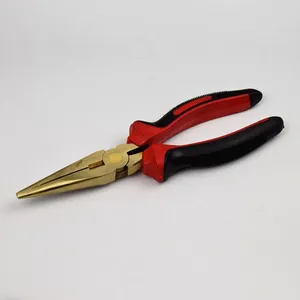 Non Sparking Long Nose Pliers 6-Inch With Insulated Handles 1.5mm Tip 100% Spark-Free Material thumbnail-4