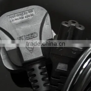 Good After-sales Service British UK Mains Male Plug to IEC C5 Female Socket/3 Prong Mickey Mouse Power Cable 13A (amp) 2m thumbnail-4