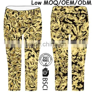 Womens Capri Legging Yoga Pants for Fitness Gym Yoga Wear Workout Clothes thumbnail-1