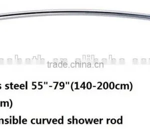 Shower Curtain Pole Stainless Steel Shower Rod thumbnail-2