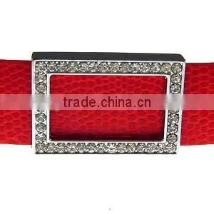 Rectangular 18mm Rhinestone Slide Charms Wholesale, Fits 18mm Width Leather Bracelet thumbnail-1