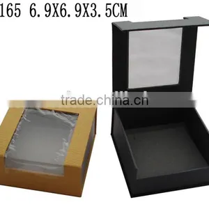 P1163 Windowed Cardboard Velvet Lining Watch Box thumbnail-4
