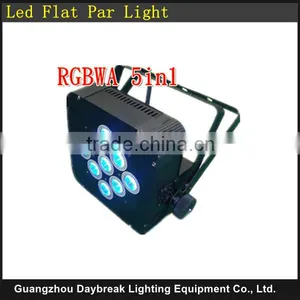 9pcs x 15w Led Flat Par Light RGBWA 5in1 Wireless DMX512 Batterty Led Slim Par thumbnail-1