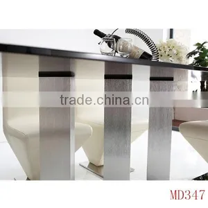 Modern Black Glass Dining Room Table Parts thumbnail-4