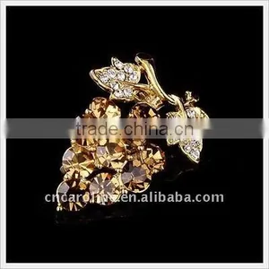 2012 New Design Vintage Rhinestone Grape Brooch thumbnail-1