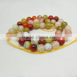 AB0347 Multicolor Striped Agate Beads,semi Precious Beads thumbnail-1