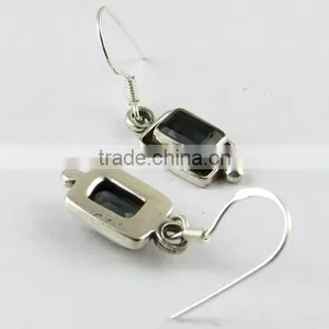 Bright Sun Iolite Earring, Gemstone Silver Jewellery, Online Silver Jewellery thumbnail-5