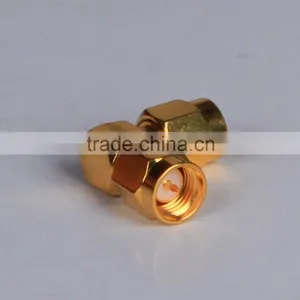 Right Angle Male Gold-plated RF SMA Coaxial Cable Adaptor Connector thumbnail-2