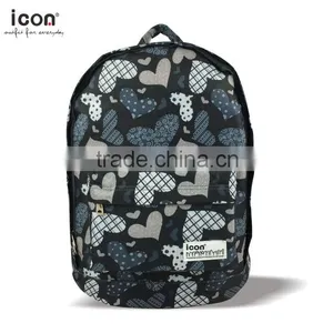 Colorful Flower Pattern 600d Polyester Backpack thumbnail-5