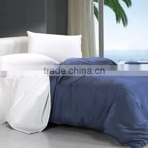 Blue Grey and White Patchwork Solid Color Microfiber Bed Sheet Trade Assurance thumbnail-1