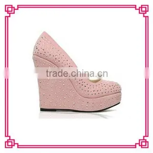 2016 High Quality Women Wedge Platfoems Crystal High Wedges Heels Shoes for Women thumbnail-1