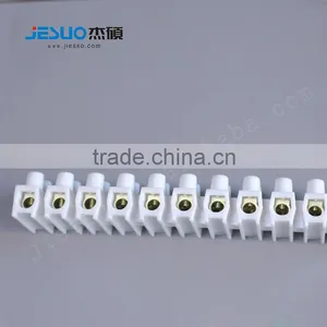 China 12 Pole Electrical Feed Through Low Voltage Screw Plastic Terminal Block Connector thumbnail-2
