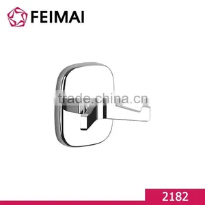 Double Brass Zinc Alloy Wall Mounted Towel Robe Hook thumbnail-1