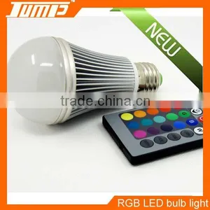 2014 Good Quality E27 Color Changing Remote Control RGB LED Bulb Light thumbnail-1