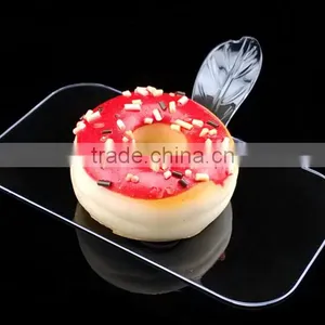 Disposable Plastic Spoon Cake Dessert Candy Round Dish thumbnail-3