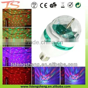 RGB Crystal Ball Effect Light E27 LED Rotating Stage Lighting For Disco DJ Party thumbnail-1