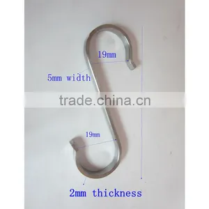 2MM Thickness Stainless Steel Plain Wire S Hook For Kitchen In Bulk Price thumbnail-1