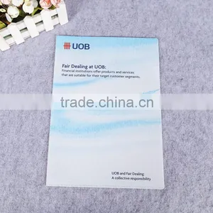 Full Color Printing Single Page Wholesale File Folder Plastic pp Foldable File Holder l Shape File Folder thumbnail-1