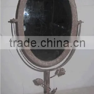 Vintage Chic Small Iron Standing Table Decorative Mirrors thumbnail-1