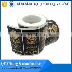 Fancy Custom Printed Adhesive Red Wine Bottle Label thumbnail-2