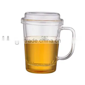 Clear Borosilicate Glass Tea Cup by Hand Make With FDA thumbnail-1