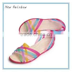 Hot Sale Fashion Pvc Jelly Flower Shoes thumbnail-1