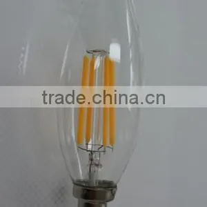 4 Watt Filament LED Candelabra Bulb E12 Base Flame Tip thumbnail-3